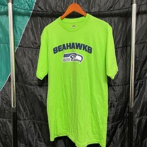 Seattle Seahawks Green Majestic Tshirt